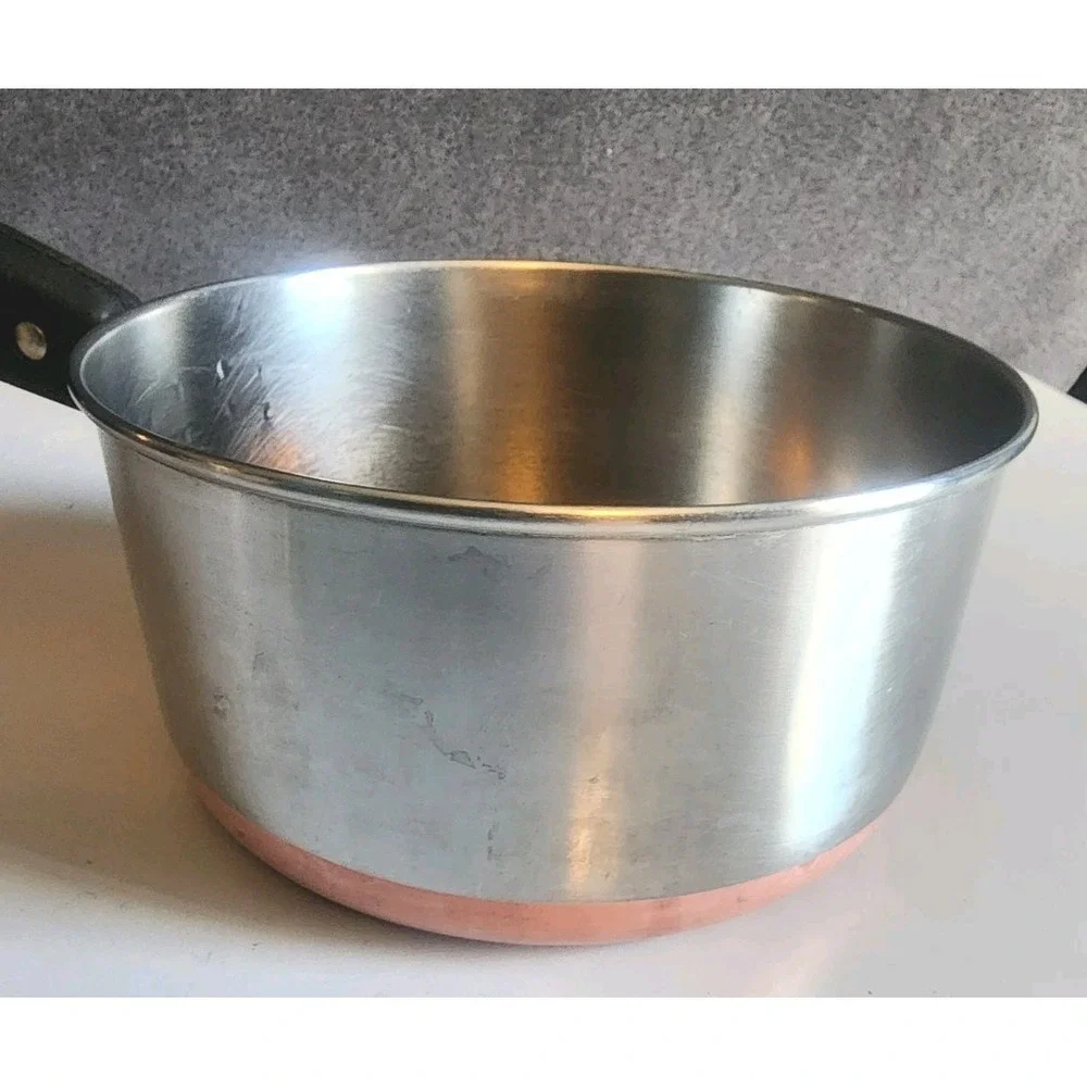 REVERE WARE 1 QT. Sauce Pan Copper Bottom Vintage Pre 1968 Made Under Process